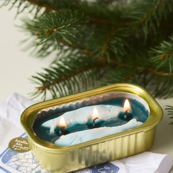 Anthropologie Other - New Anthropologie The Original Tinned Fish Candle Woody Juniper & Fir Aluminum